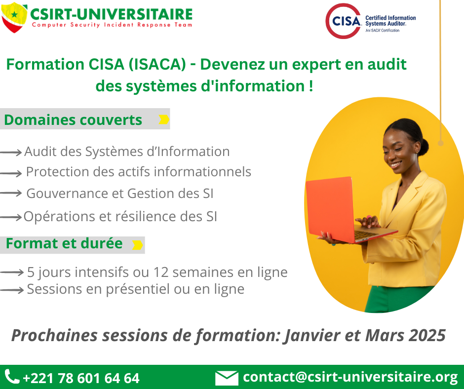 Formation CISA (ISACA) : Préparation à la certification